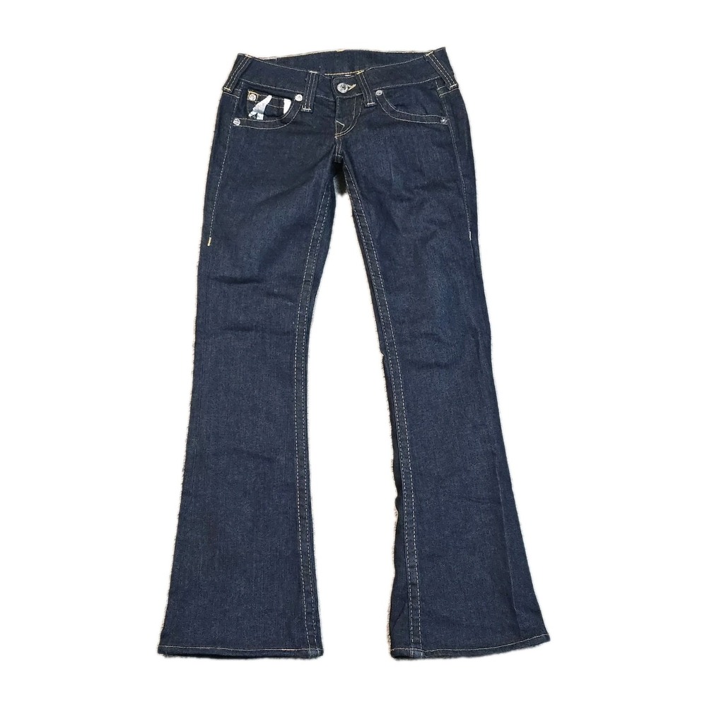 True Religion Bobby Bootcut Jeans 30x32 USA Painted Pockets Denim Western Cowboy